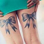 фото тату бантик 24.12.2018 №307 - photo tattoo bow - tattoo-photo.ru