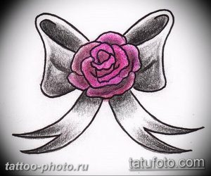 фото тату бантик 24.12.2018 №317 - photo tattoo bow - tattoo-photo.ru