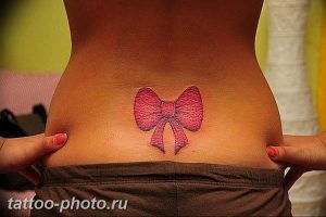 фото тату бантик 24.12.2018 №318 - photo tattoo bow - tattoo-photo.ru
