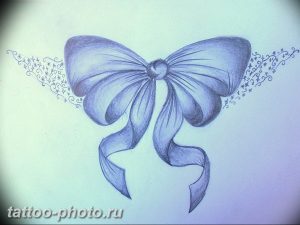 фото тату бантик 24.12.2018 №334 - photo tattoo bow - tattoo-photo.ru
