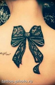 фото тату бантик 24.12.2018 №336 - photo tattoo bow - tattoo-photo.ru