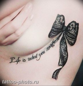 фото тату бантик 24.12.2018 №339 - photo tattoo bow - tattoo-photo.ru