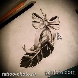 фото тату бантик 24.12.2018 №342 - photo tattoo bow - tattoo-photo.ru