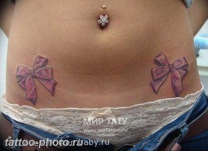 фото тату бантик 24.12.2018 №345 - photo tattoo bow - tattoo-photo.ru
