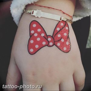 фото тату бантик 24.12.2018 №346 - photo tattoo bow - tattoo-photo.ru