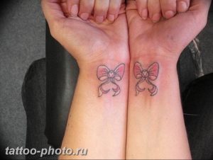 фото тату бантик 24.12.2018 №350 - photo tattoo bow - tattoo-photo.ru