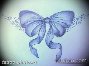 фото тату бантик 24.12.2018 №357 - photo tattoo bow - tattoo-photo.ru