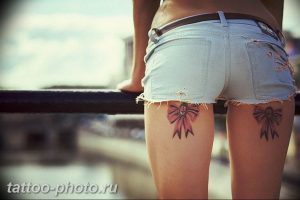 фото тату бантик 24.12.2018 №370 - photo tattoo bow - tattoo-photo.ru