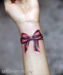 фото тату бантик 24.12.2018 №372 - photo tattoo bow - tattoo-photo.ru