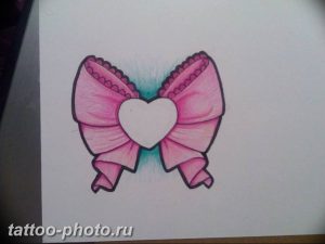 фото тату бантик 24.12.2018 №384 - photo tattoo bow - tattoo-photo.ru