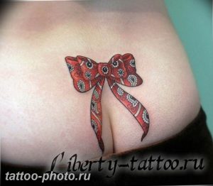 фото тату бантик 24.12.2018 №397 - photo tattoo bow - tattoo-photo.ru
