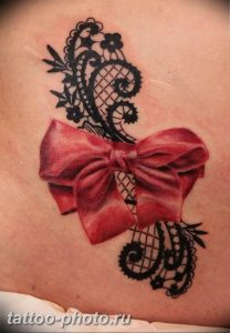 фото тату бантик 24.12.2018 №403 - photo tattoo bow - tattoo-photo.ru