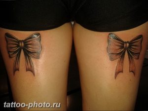 фото тату бантик 24.12.2018 №410 - photo tattoo bow - tattoo-photo.ru