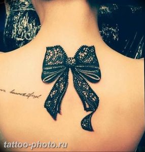 фото тату бантик 24.12.2018 №411 - photo tattoo bow - tattoo-photo.ru