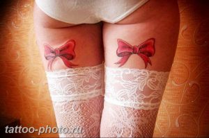 фото тату бантик 24.12.2018 №412 - photo tattoo bow - tattoo-photo.ru