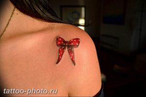 фото тату бантик 24.12.2018 №426 - photo tattoo bow - tattoo-photo.ru