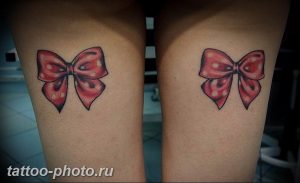 фото тату бантик 24.12.2018 №431 - photo tattoo bow - tattoo-photo.ru
