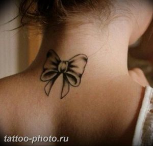 фото тату бантик 24.12.2018 №433 - photo tattoo bow - tattoo-photo.ru