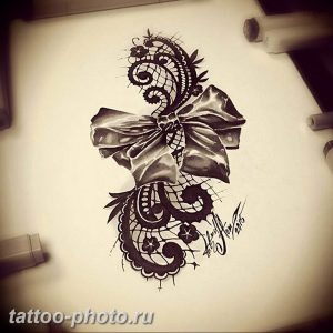 фото тату бантик 24.12.2018 №438 - photo tattoo bow - tattoo-photo.ru
