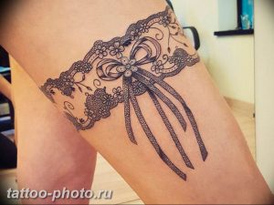 фото тату бантик 24.12.2018 №447 - photo tattoo bow - tattoo-photo.ru