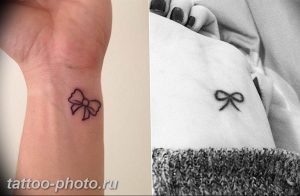 фото тату бантик 24.12.2018 №448 - photo tattoo bow - tattoo-photo.ru