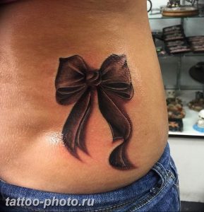 фото тату бантик 24.12.2018 №449 - photo tattoo bow - tattoo-photo.ru