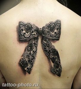 фото тату бантик 24.12.2018 №454 - photo tattoo bow - tattoo-photo.ru