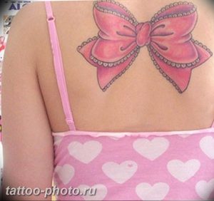 фото тату бантик 24.12.2018 №456 - photo tattoo bow - tattoo-photo.ru