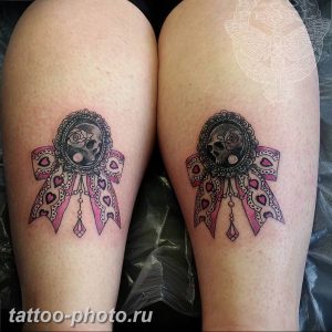 фото тату бантик 24.12.2018 №458 - photo tattoo bow - tattoo-photo.ru