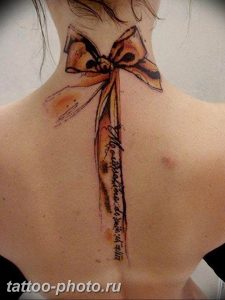 фото тату бантик 24.12.2018 №467 - photo tattoo bow - tattoo-photo.ru