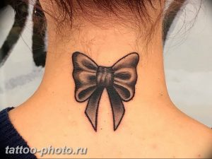 фото тату бантик 24.12.2018 №484 - photo tattoo bow - tattoo-photo.ru