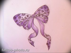 фото тату бантик 24.12.2018 №485 - photo tattoo bow - tattoo-photo.ru