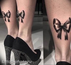 фото тату бантик 24.12.2018 №490 - photo tattoo bow - tattoo-photo.ru