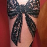 фото тату бантик 24.12.2018 №494 - photo tattoo bow - tattoo-photo.ru