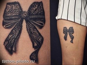 фото тату бантик 24.12.2018 №499 - photo tattoo bow - tattoo-photo.ru