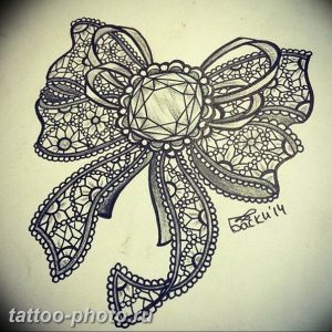 фото тату бантик 24.12.2018 №516 - photo tattoo bow - tattoo-photo.ru