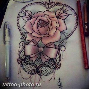 фото тату бантик 24.12.2018 №517 - photo tattoo bow - tattoo-photo.ru