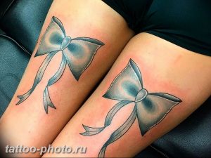 фото тату бантик 24.12.2018 №522 - photo tattoo bow - tattoo-photo.ru
