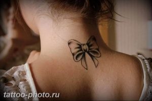 фото тату бантик 24.12.2018 №523 - photo tattoo bow - tattoo-photo.ru