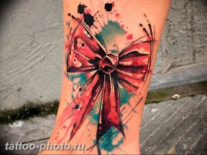 фото тату бантик 24.12.2018 №526 - photo tattoo bow - tattoo-photo.ru