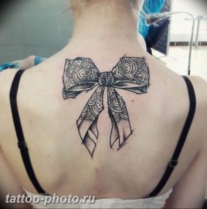 фото тату бантик 24.12.2018 №527 - photo tattoo bow - tattoo-photo.ru