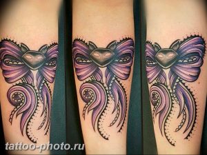 фото тату бантик 24.12.2018 №531 - photo tattoo bow - tattoo-photo.ru