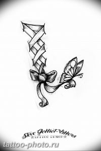 фото тату бантик 24.12.2018 №534 - photo tattoo bow - tattoo-photo.ru