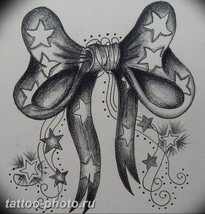 фото тату бантик 24.12.2018 №537 - photo tattoo bow - tattoo-photo.ru