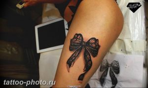 фото тату бантик 24.12.2018 №542 - photo tattoo bow - tattoo-photo.ru