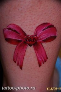 фото тату бантик 24.12.2018 №553 - photo tattoo bow - tattoo-photo.ru