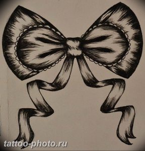 фото тату бантик 24.12.2018 №557 - photo tattoo bow - tattoo-photo.ru