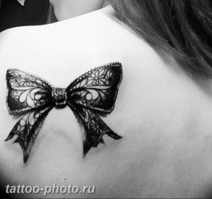 фото тату бантик 24.12.2018 №558 - photo tattoo bow - tattoo-photo.ru