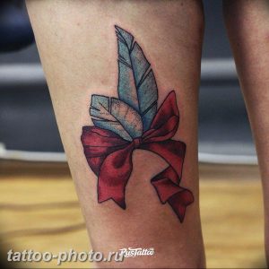 фото тату бантик 24.12.2018 №563 - photo tattoo bow - tattoo-photo.ru