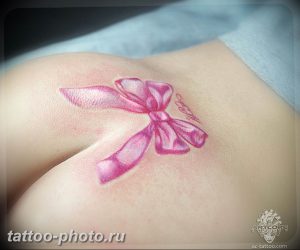 фото тату бантик 24.12.2018 №577 - photo tattoo bow - tattoo-photo.ru